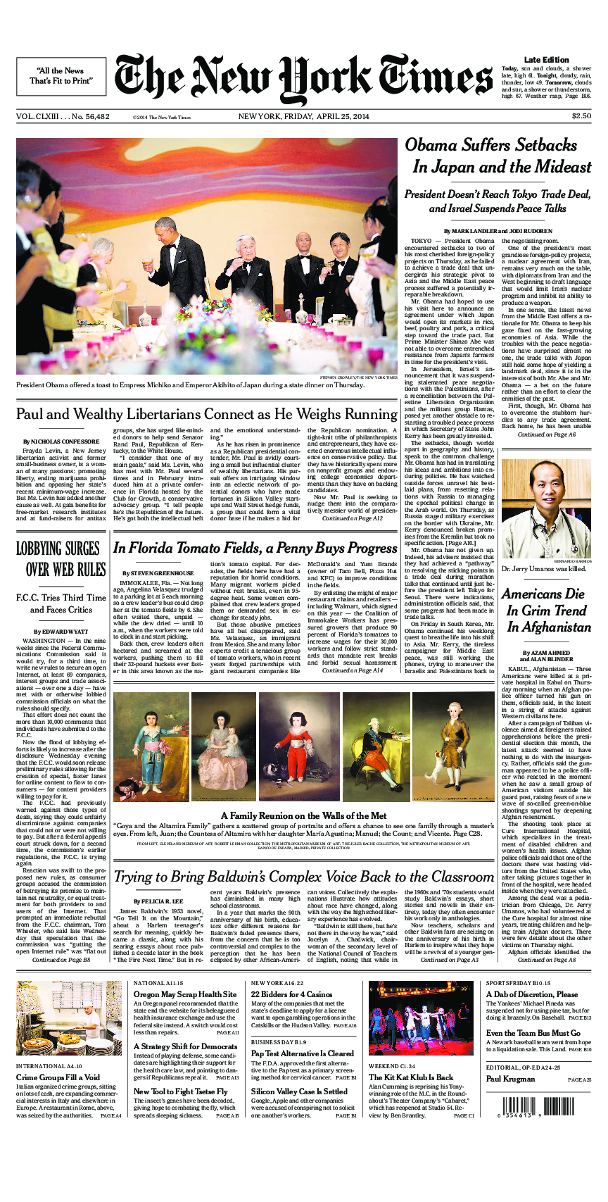 Prima-pagina-New-York-Times-del-2014-04-25