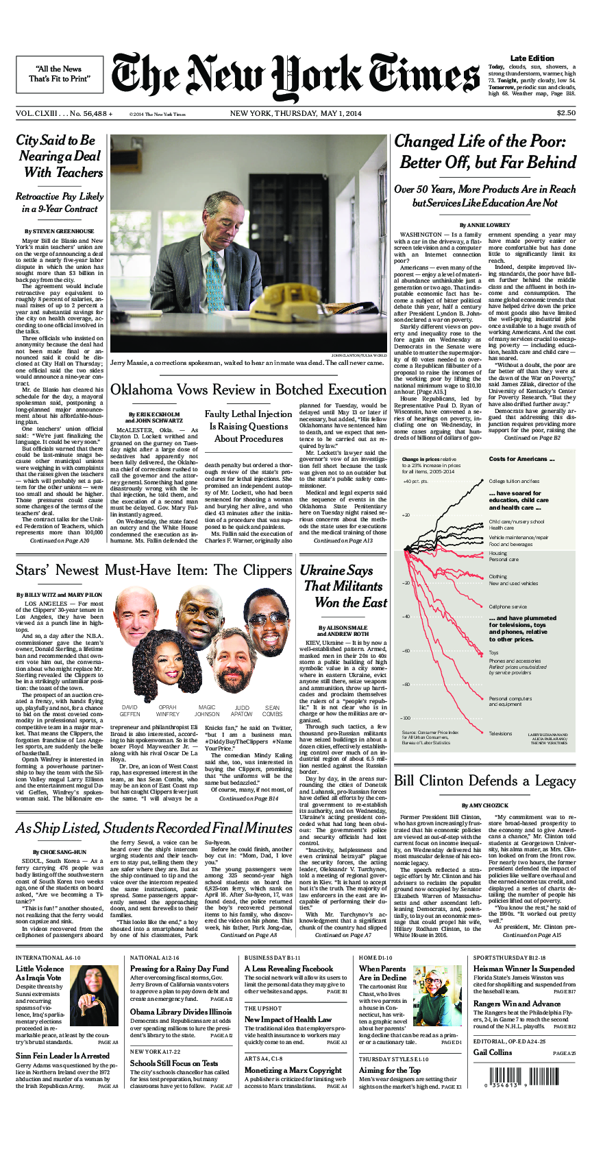 Prima-pagina-New-York-Times-del-2014-05-01