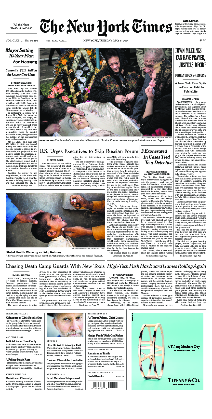 Prima-pagina-New-York-Times-del-2014-05-06