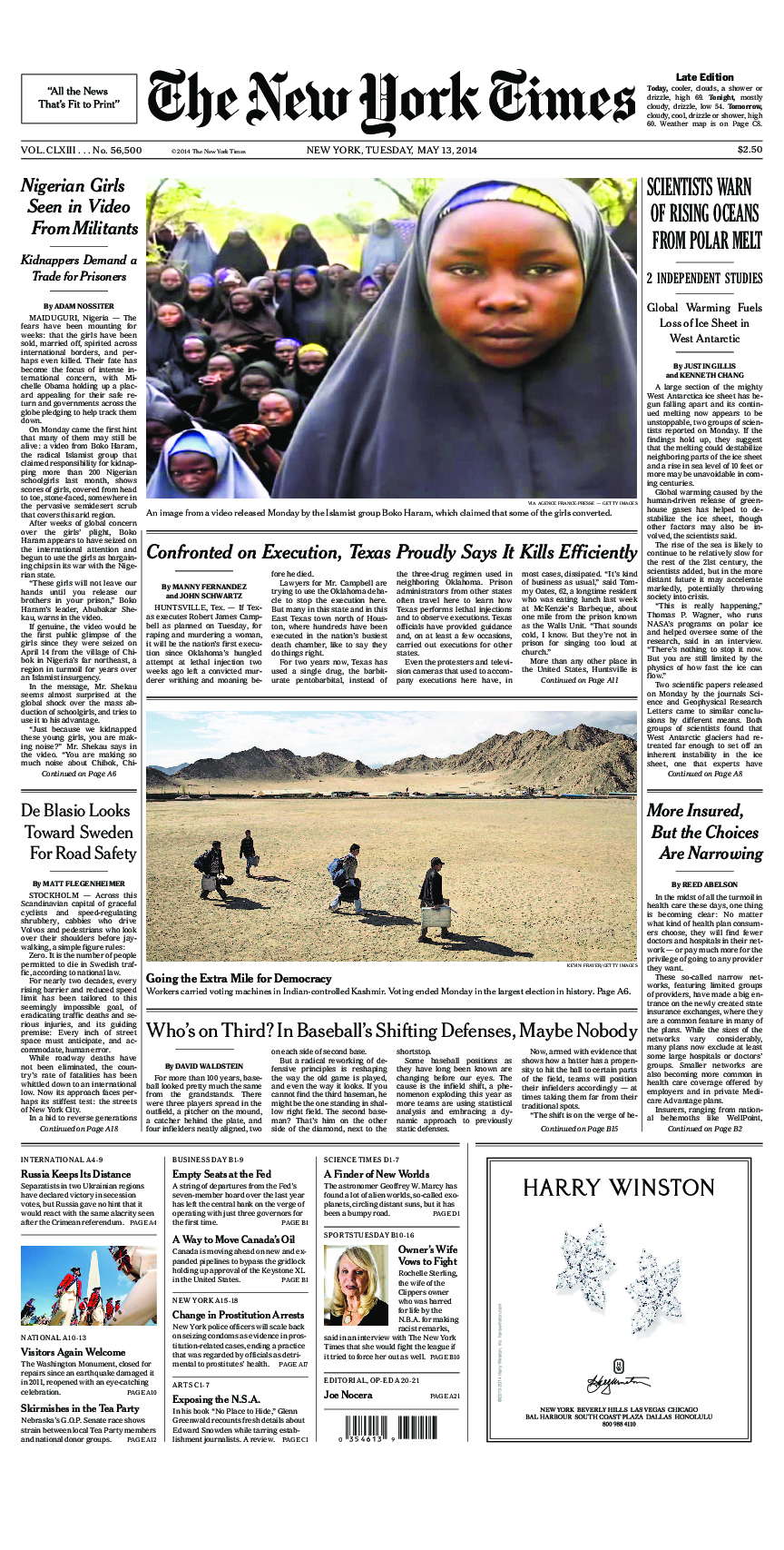 Prima-pagina-New-York-Times-del-2014-05-13