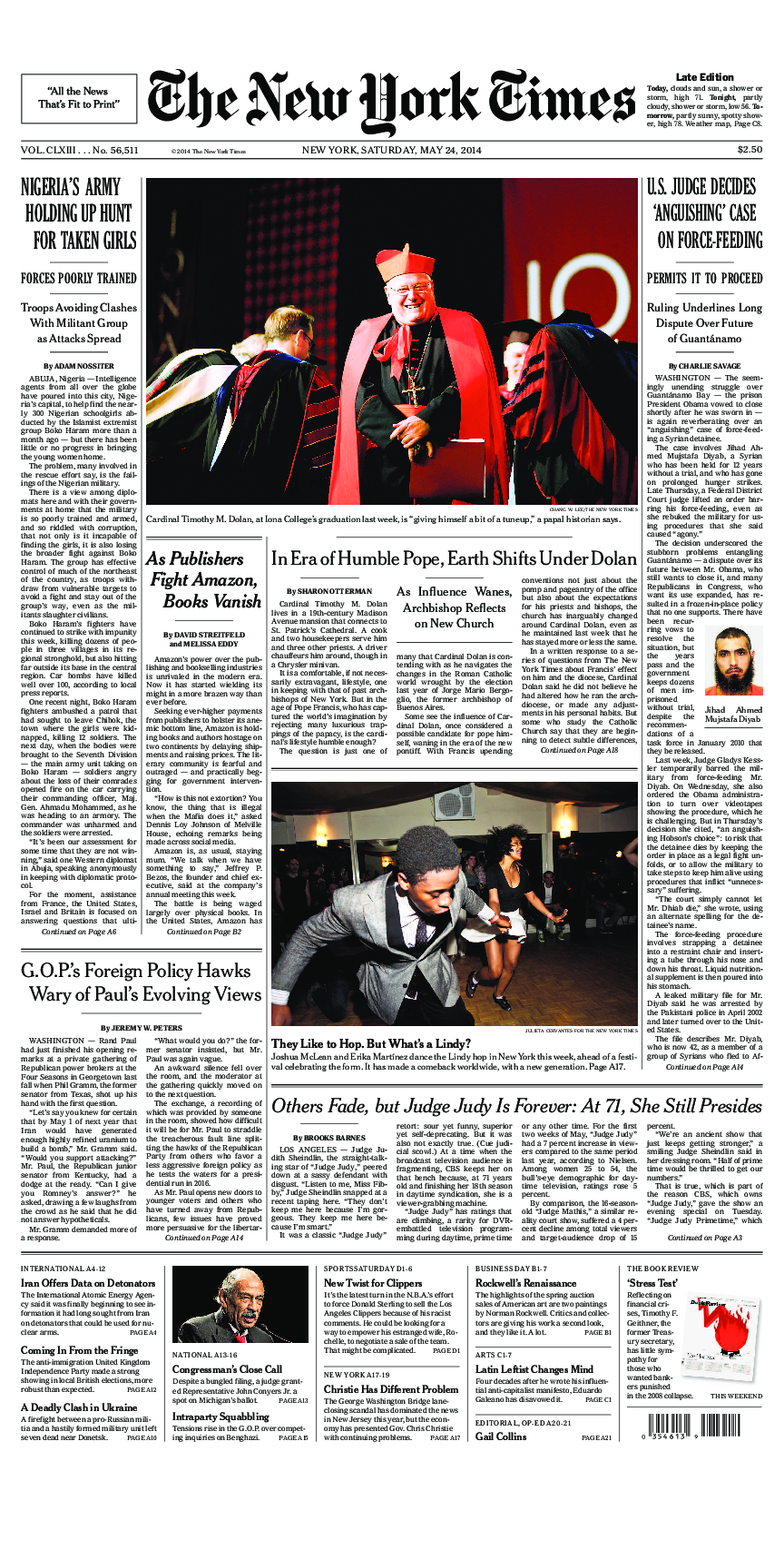 Prima-pagina-New-York-Times-del-2014-05-24