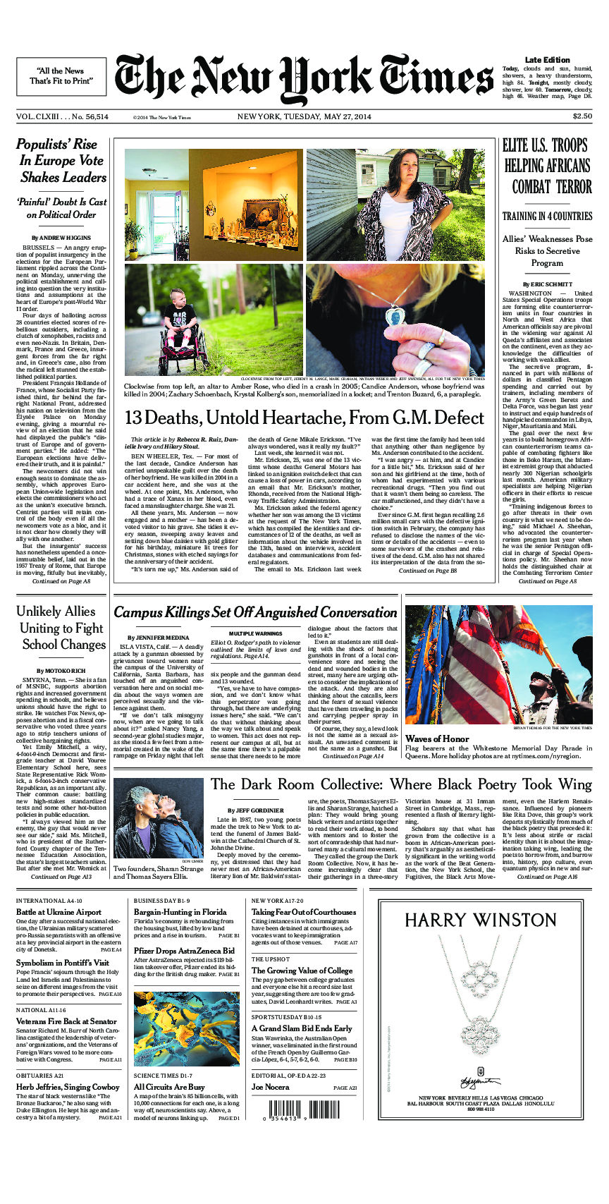 Prima-pagina-New-York-Times-del-2014-05-27