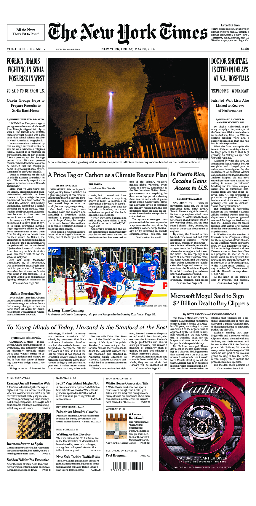 Prima-pagina-New-York-Times-del-2014-05-30