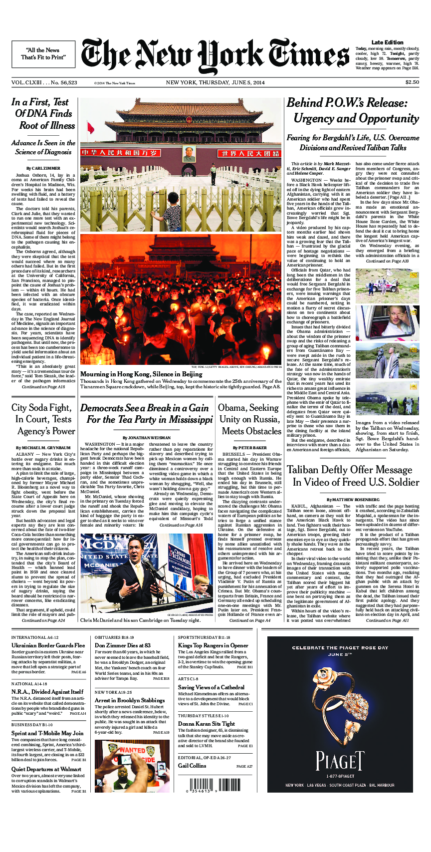 Prima-pagina-New-York-Times-del-2014-06-05