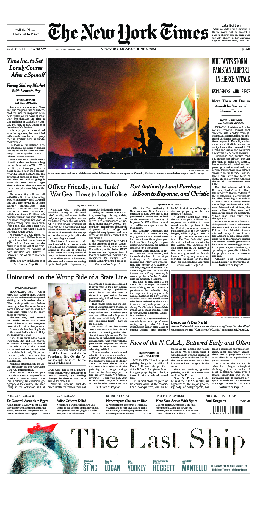 Prima-pagina-New-York-Times-del-2014-06-09