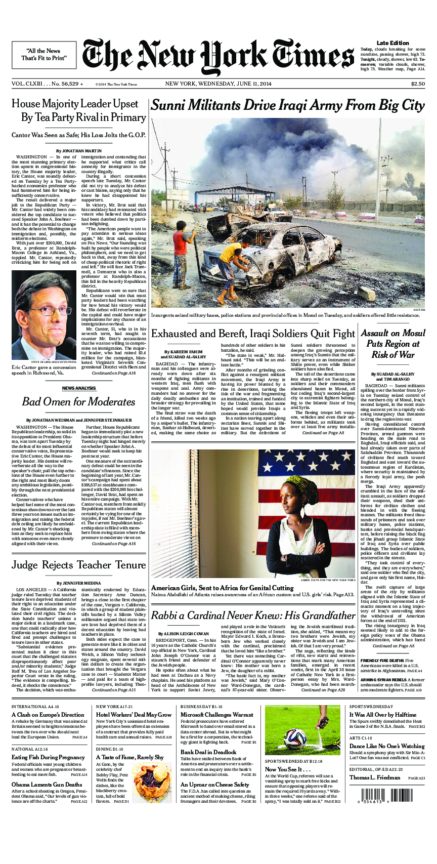 Prima-pagina-New-York-Times-del-2014-06-11