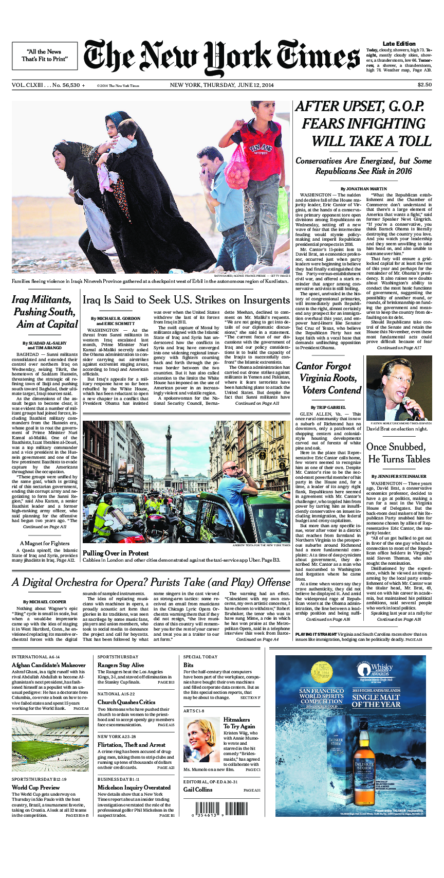 Prima-pagina-New-York-Times-del-2014-06-12