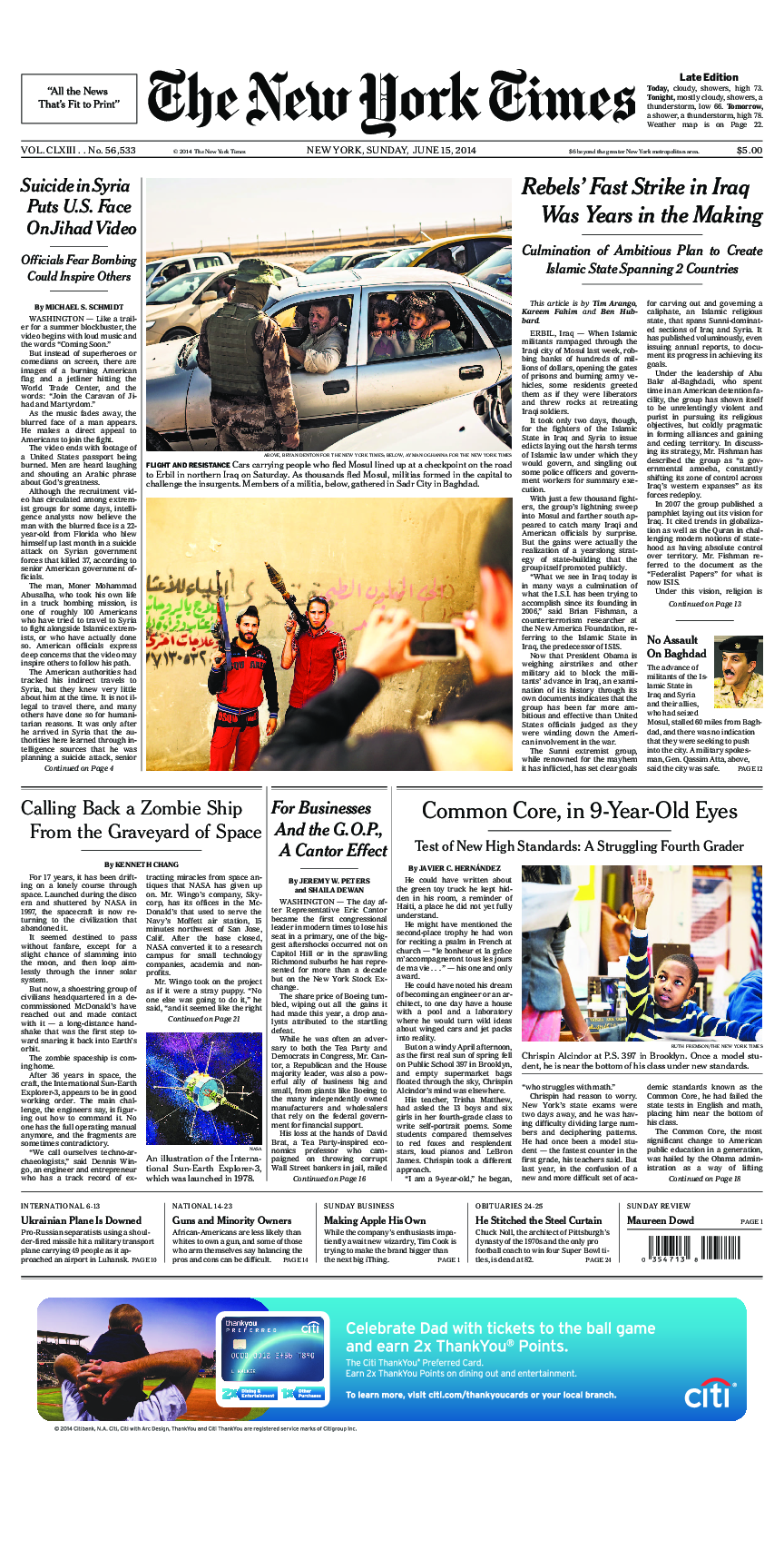 Prima-pagina-New-York-Times-del-2014-06-15