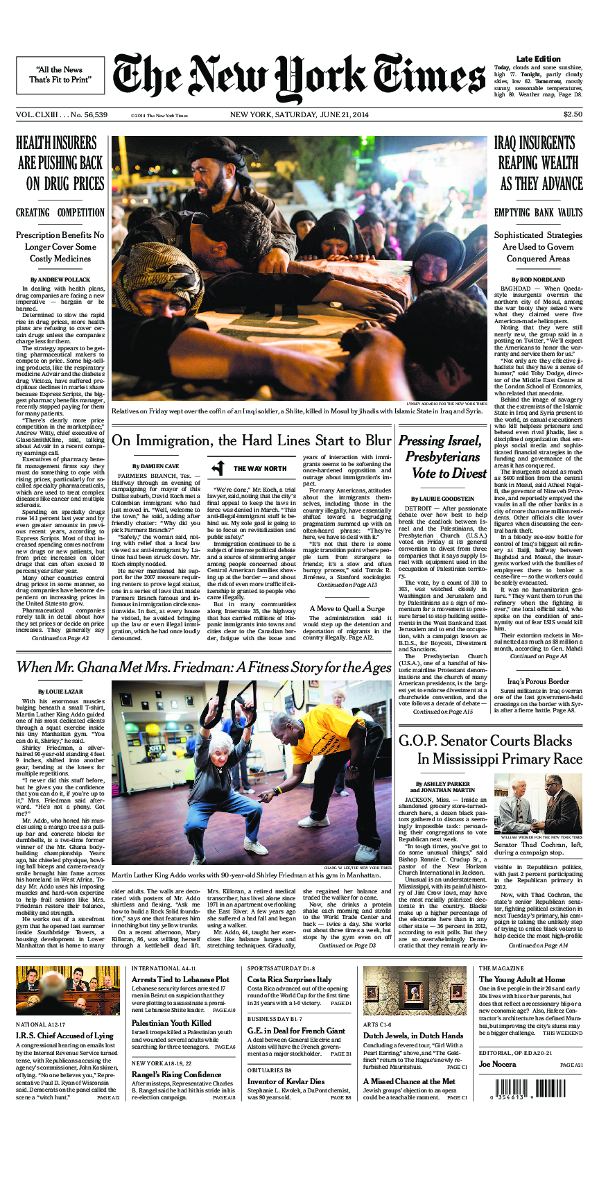 Prima-pagina-New-York-Times-del-2014-06-21