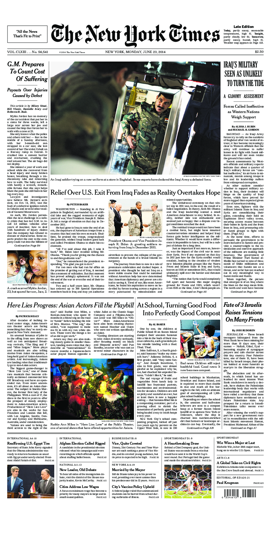 Prima-pagina-New-York-Times-del-2014-06-23