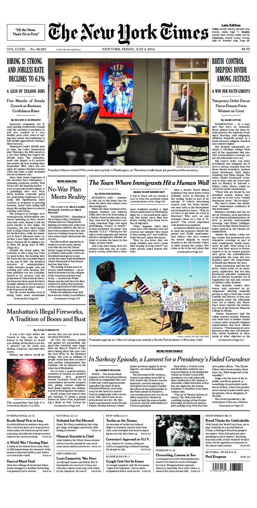 Prima-pagina-New-York-Times-del-2014-07-04