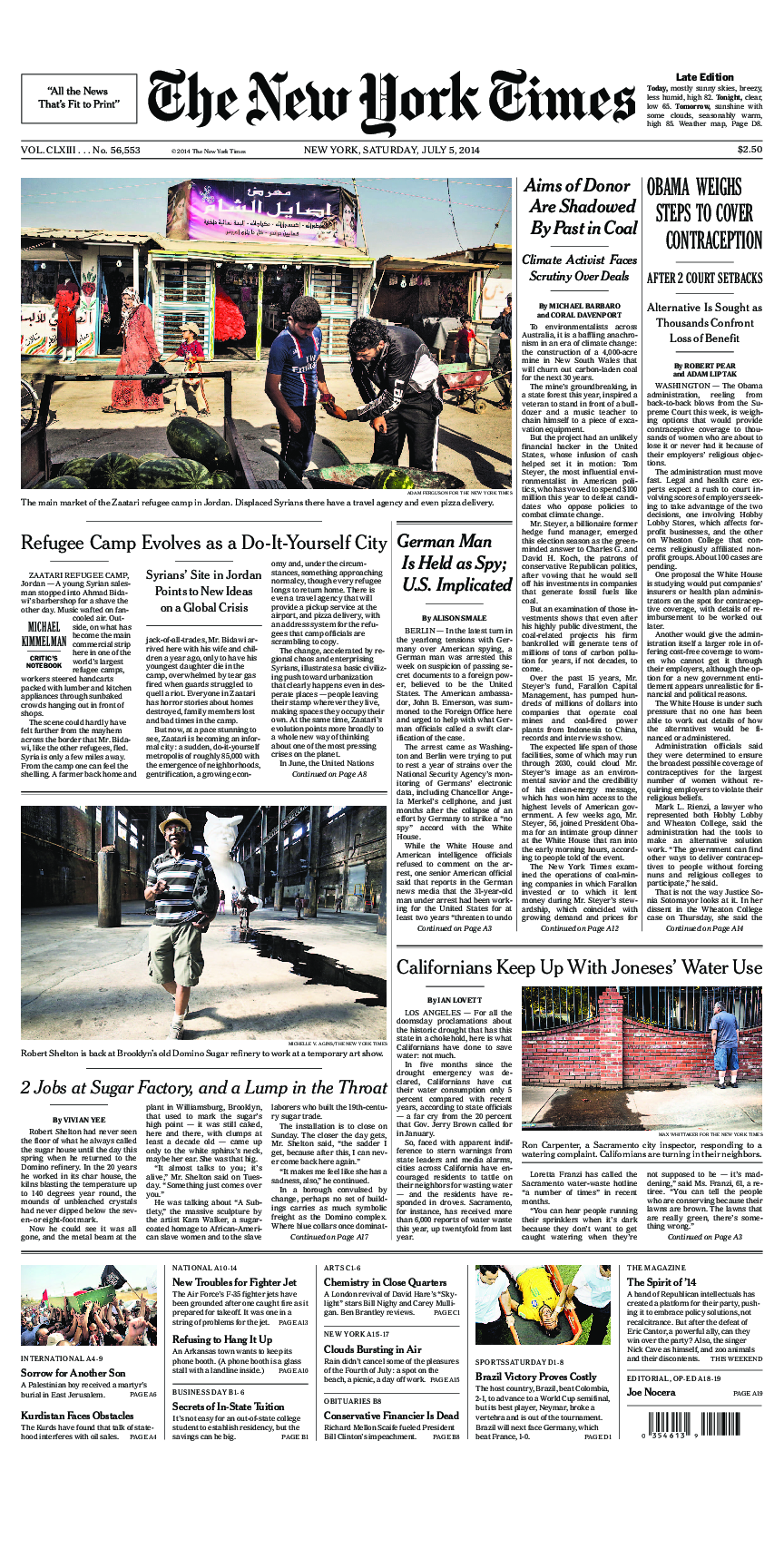 Prima-pagina-New-York-Times-del-2014-07-05