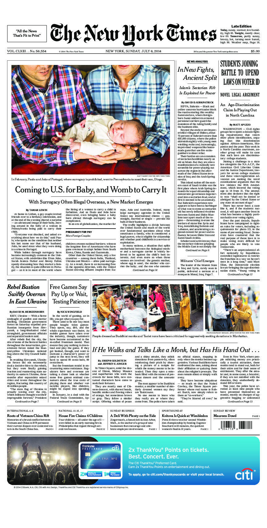 Prima-pagina-New-York-Times-del-2014-07-06