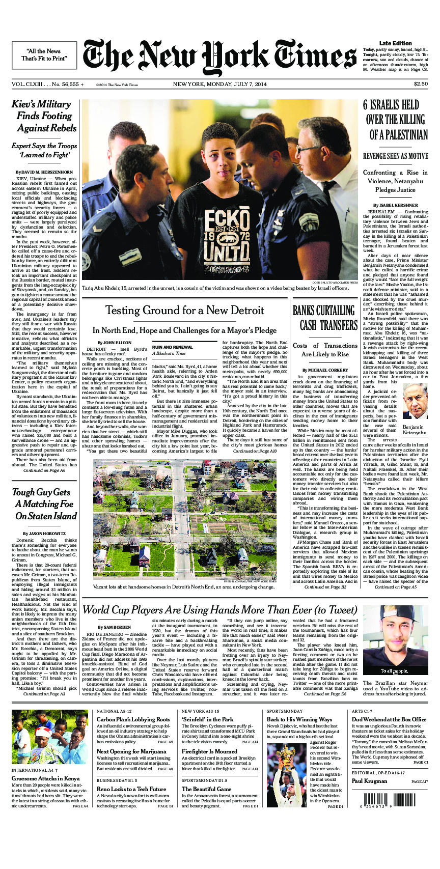 Prima-pagina-New-York-Times-del-2014-07-07