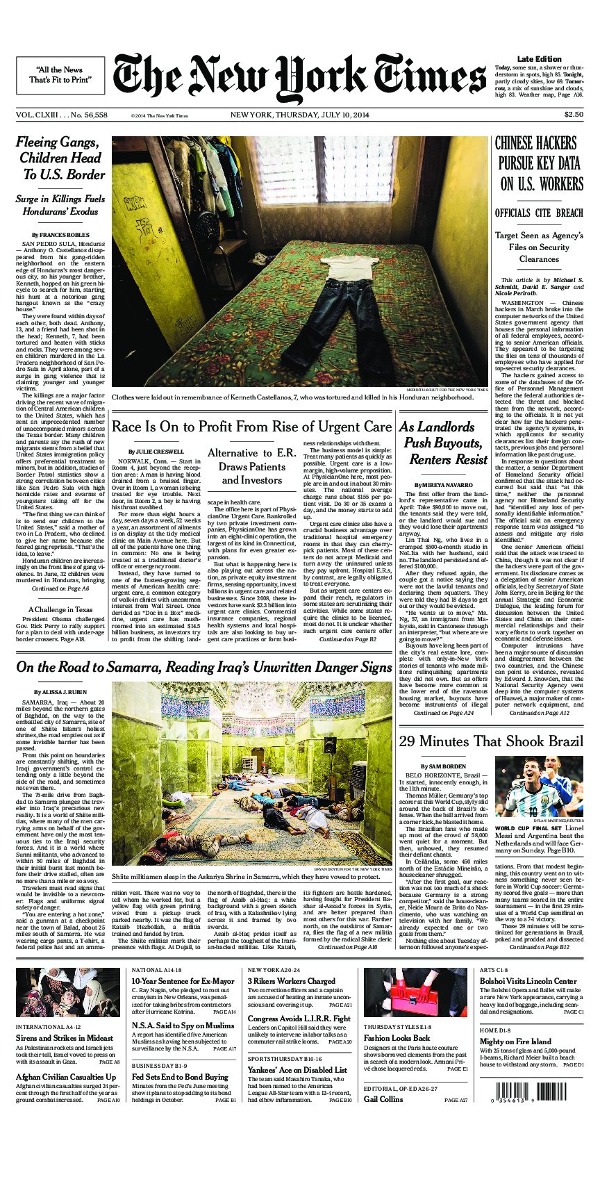 Prima-pagina-New-York-Times-del-2014-07-10