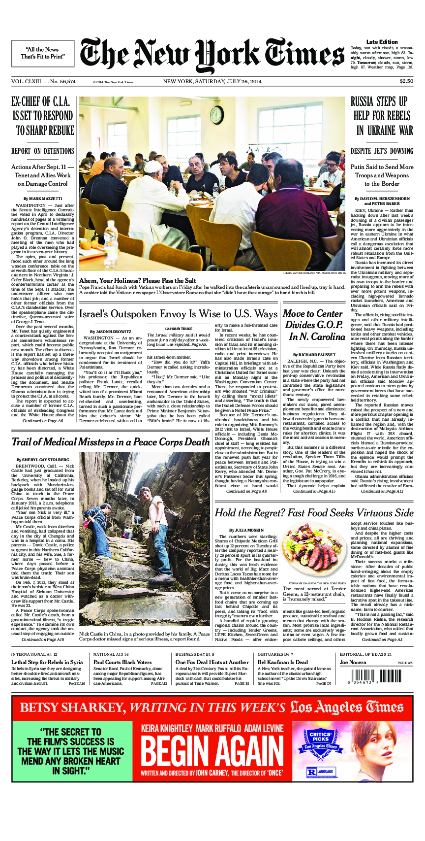 Prima-pagina-New-York-Times-del-2014-07-26