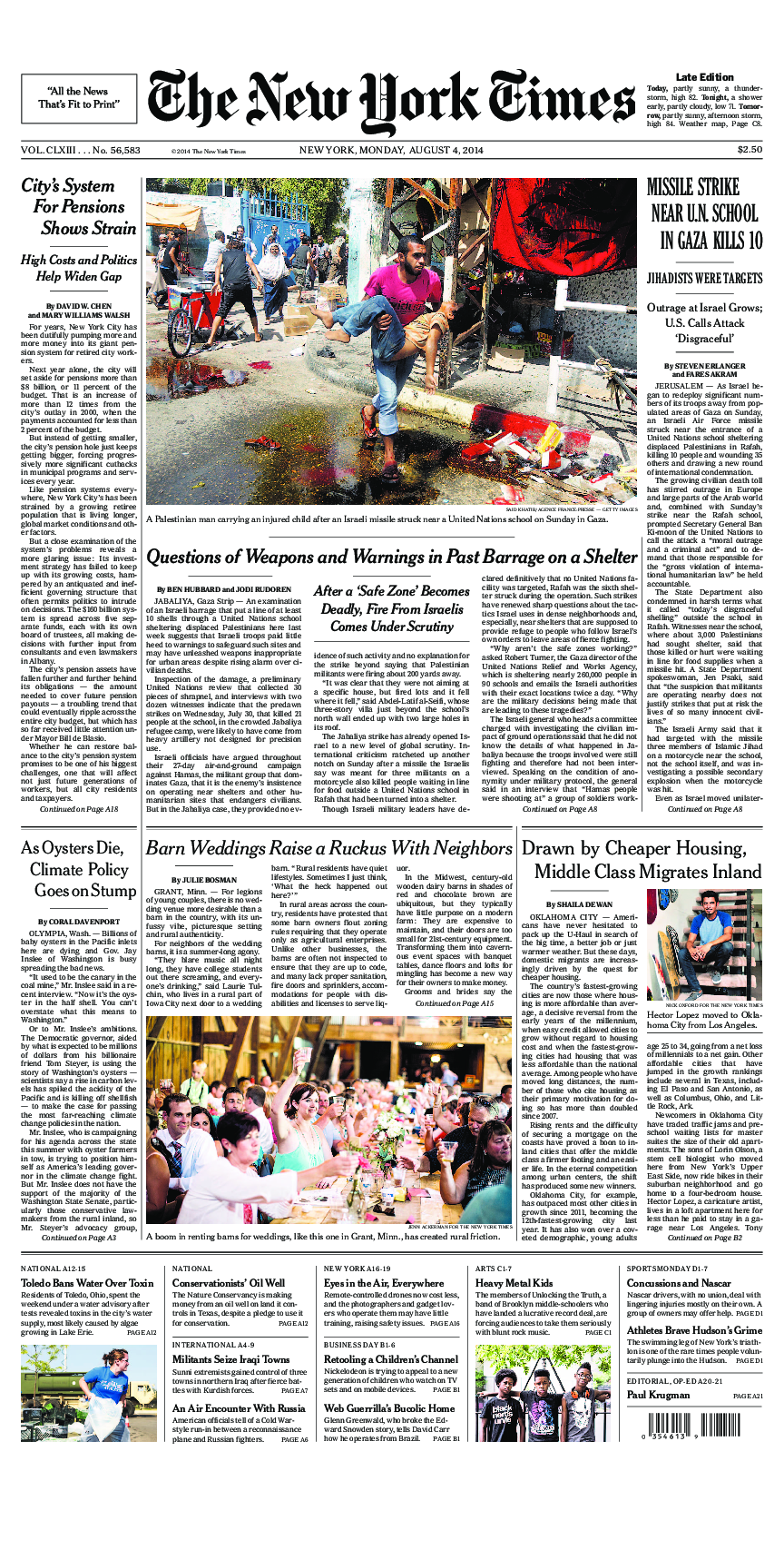 Prima-pagina-New-York-Times-del-2014-08-04