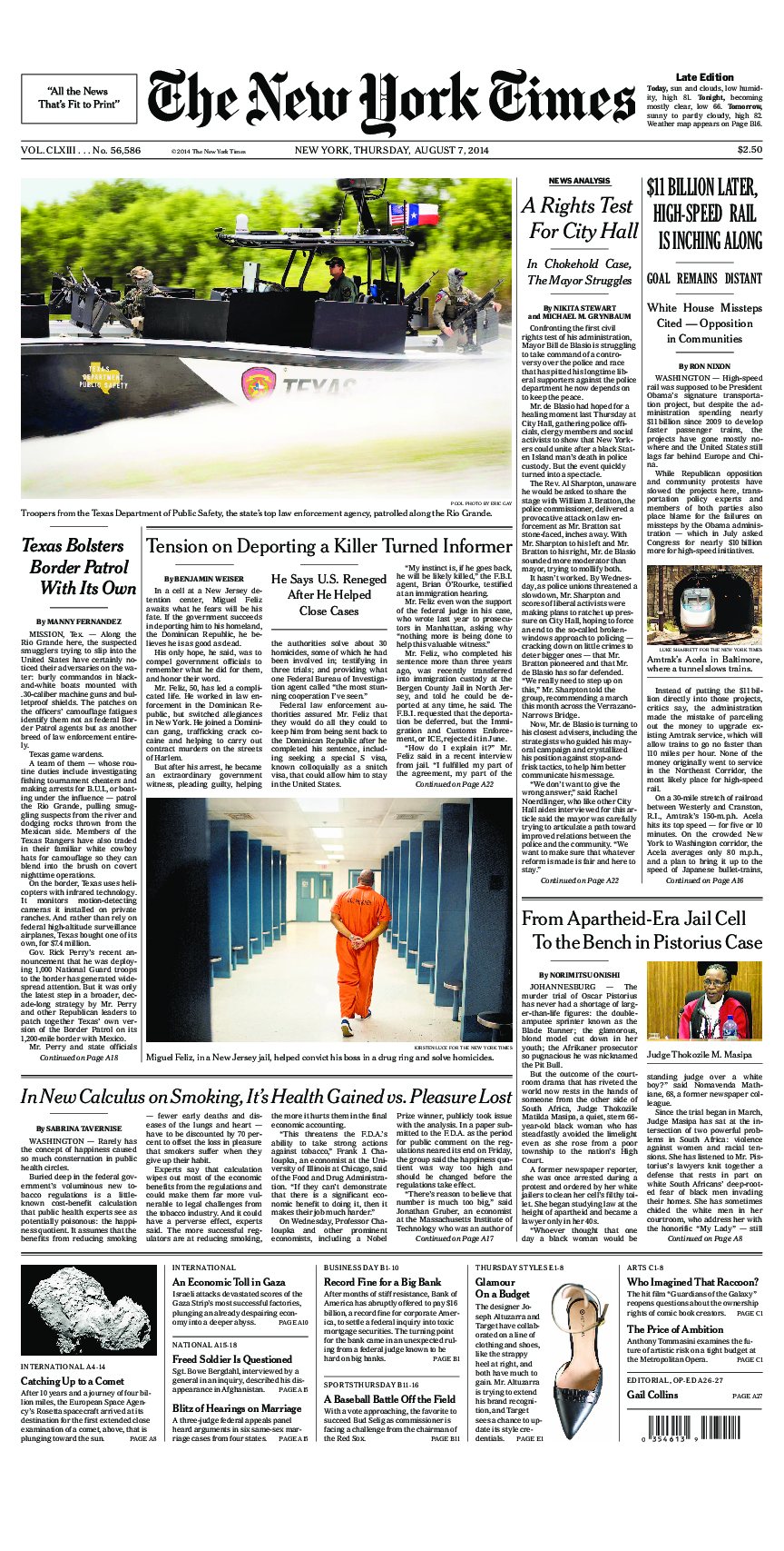 Prima-pagina-New-York-Times-del-2014-08-07