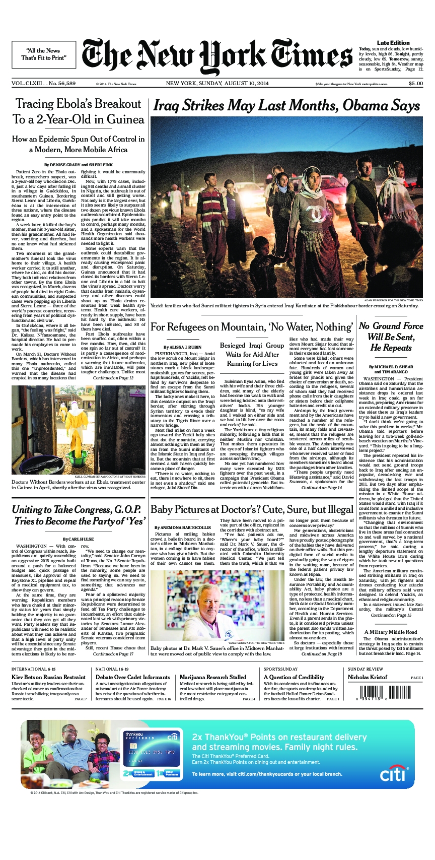 Prima-pagina-New-York-Times-del-2014-08-10