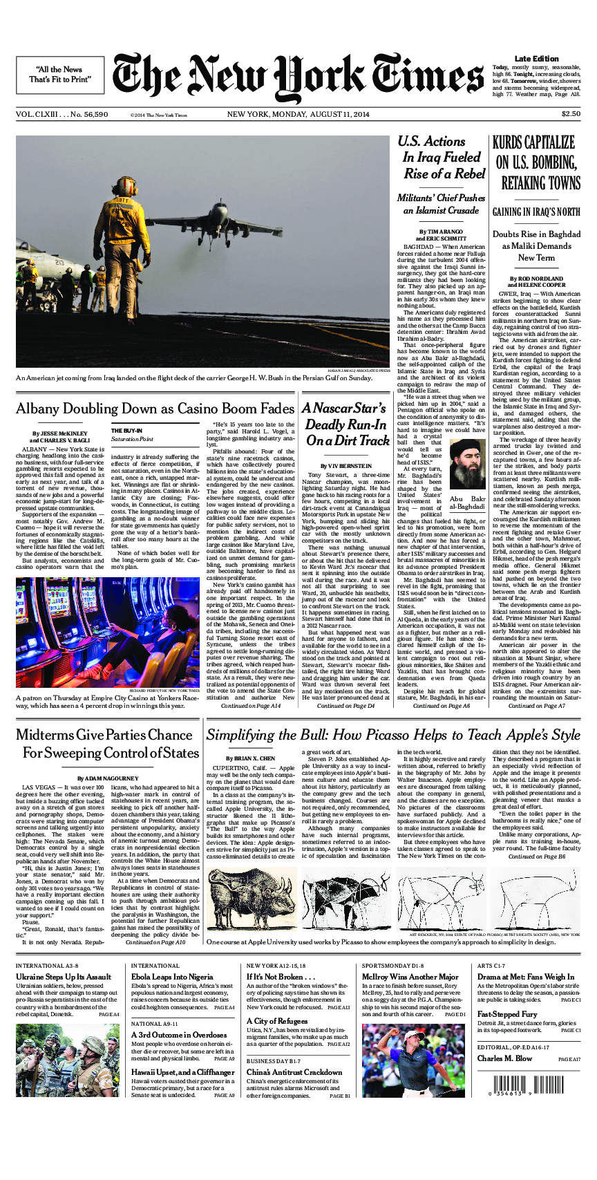 Prima-pagina-New-York-Times-del-2014-08-11