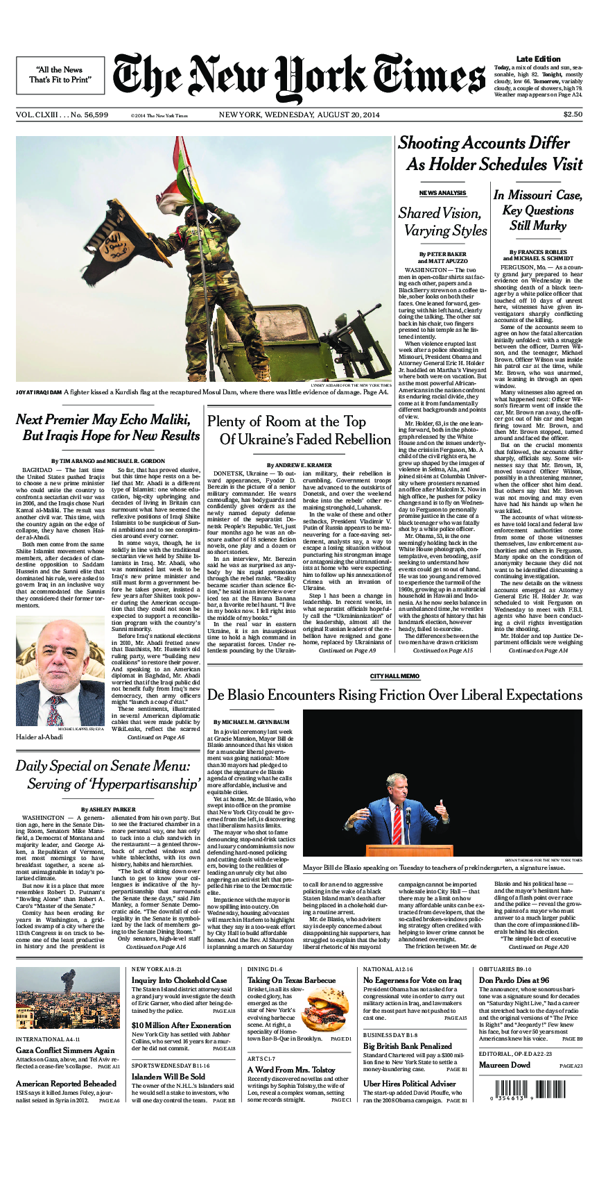 Prima-pagina-New-York-Times-del-2014-08-20