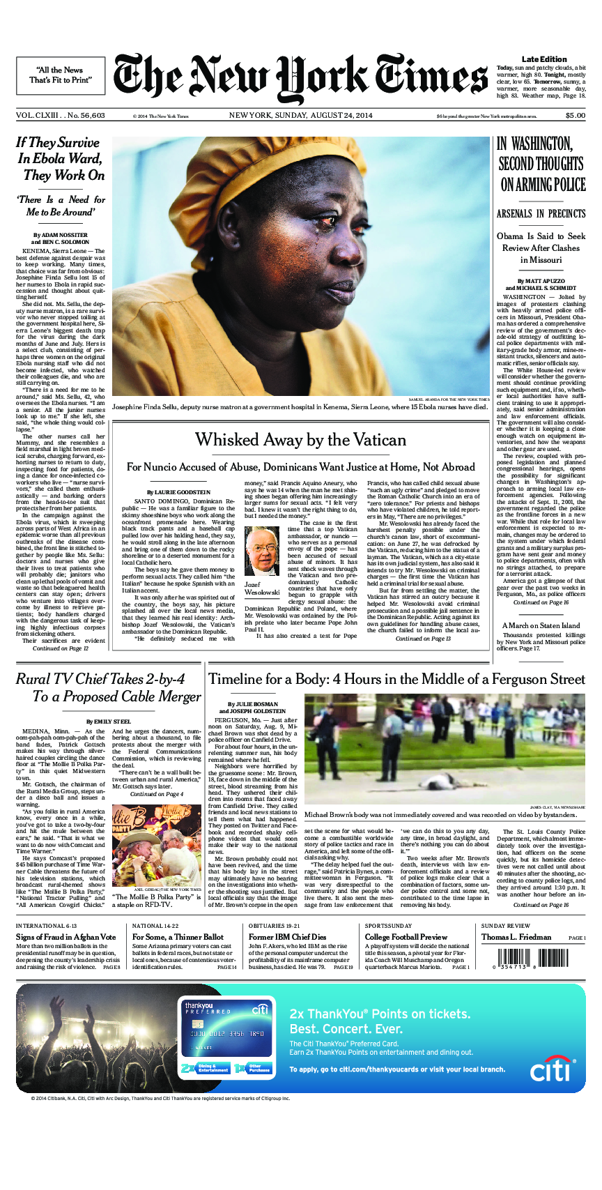 Prima-pagina-New-York-Times-del-2014-08-24