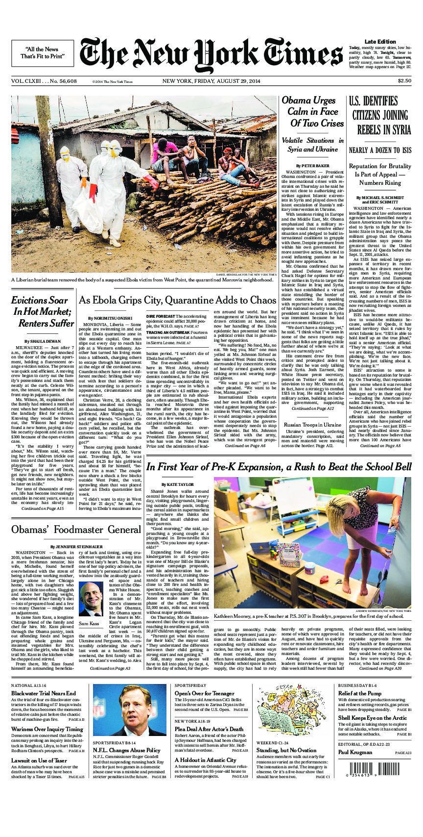 Prima-pagina-New-York-Times-del-2014-08-29