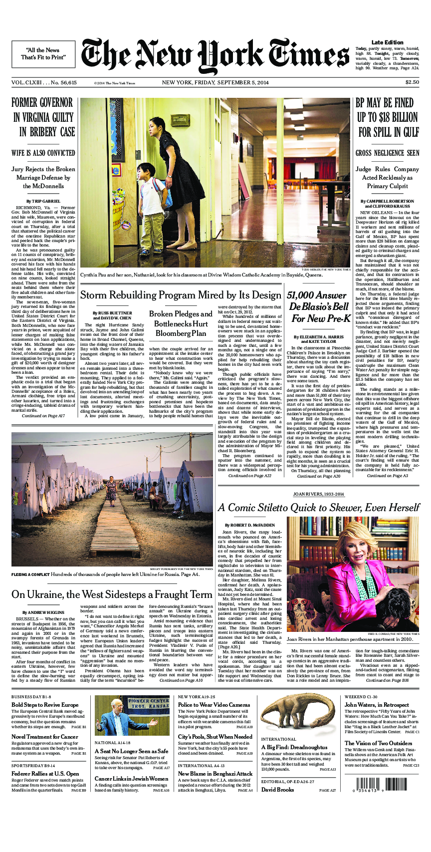 Prima-pagina-New-York-Times-del-2014-09-05