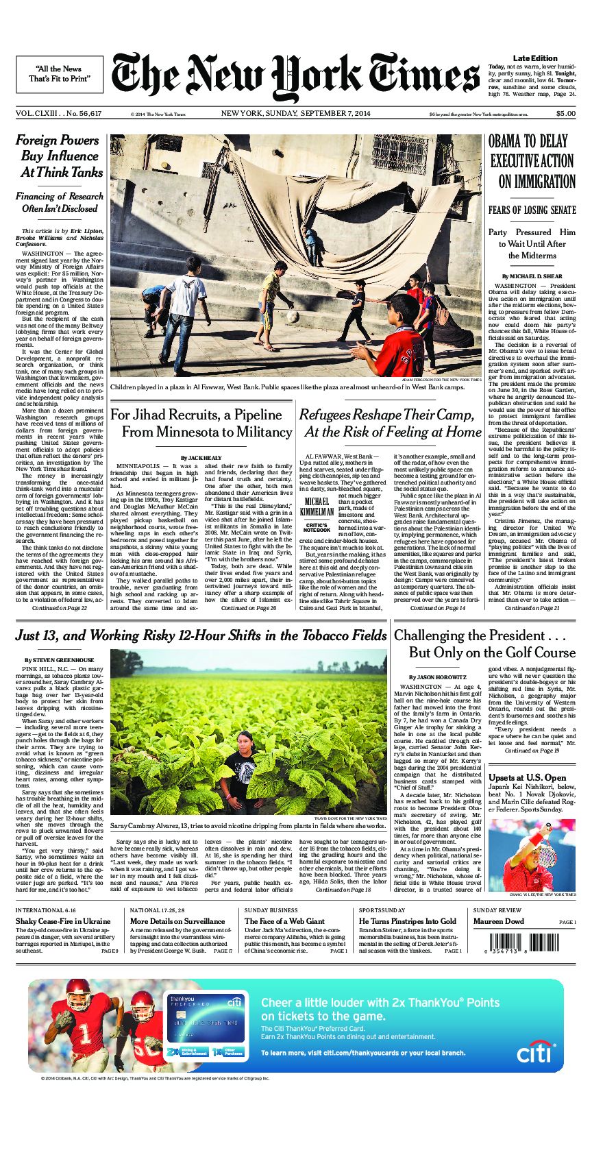 Prima-pagina-New-York-Times-del-2014-09-07