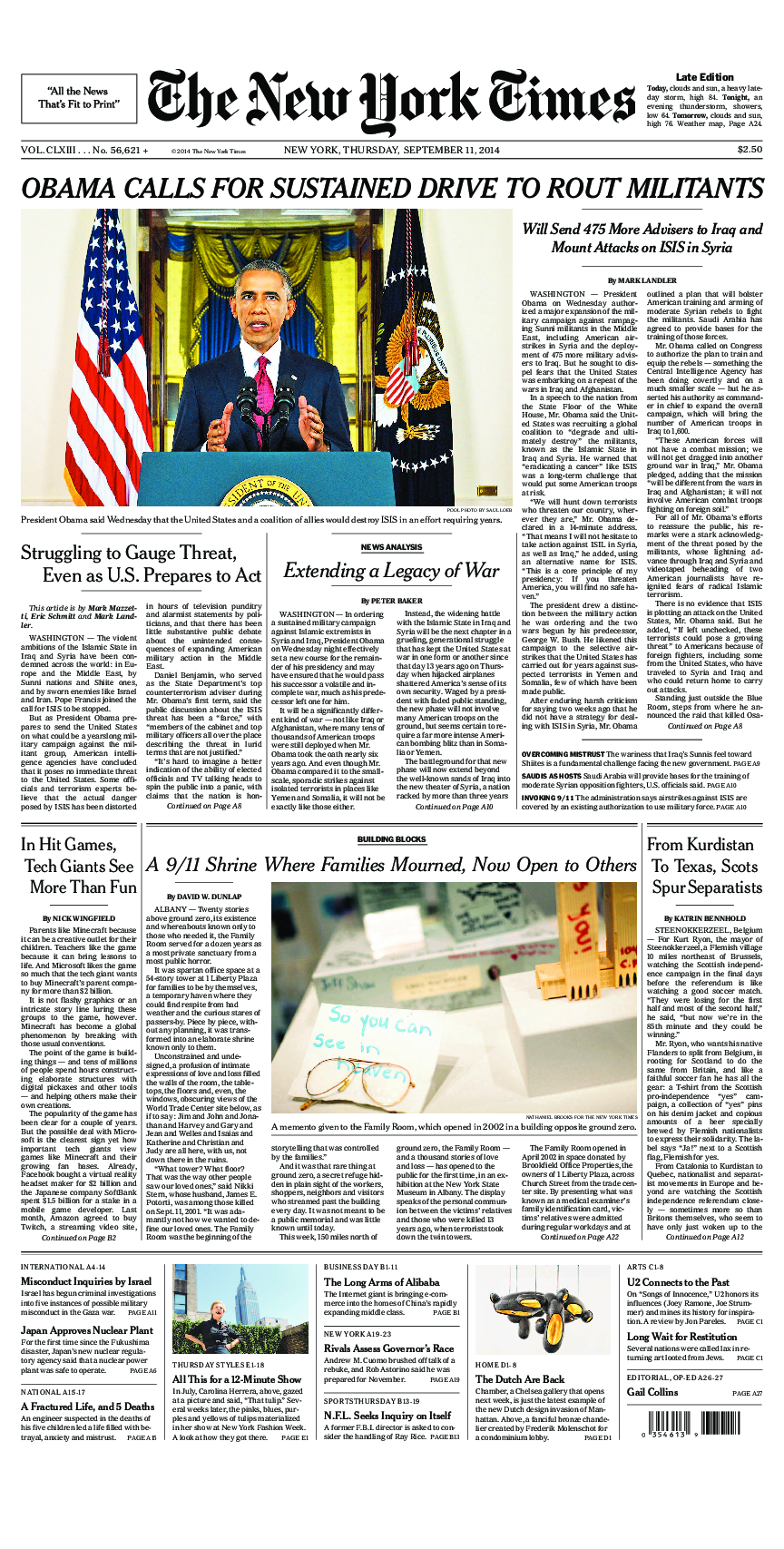 Prima-pagina-New-York-Times-del-2014-09-11