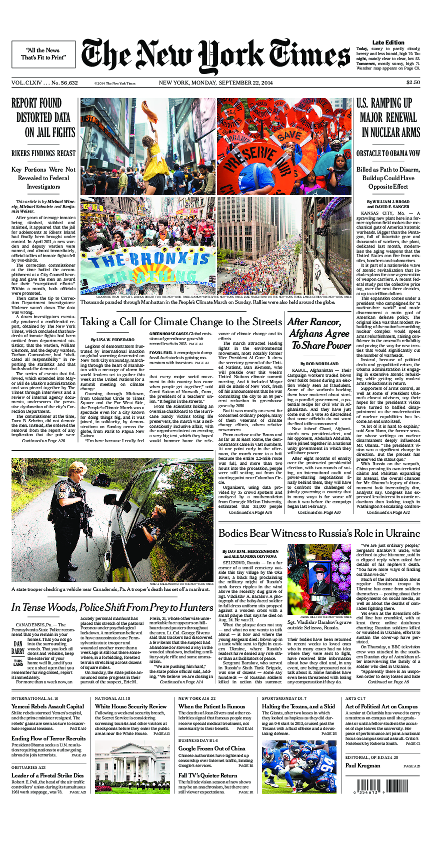 Prima-pagina-New-York-Times-del-2014-09-22