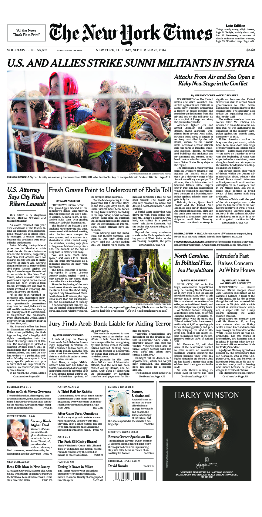 Prima-pagina-New-York-Times-del-2014-09-23