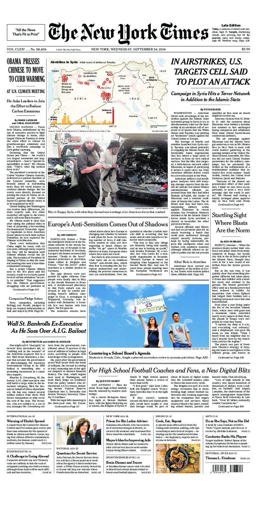 Prima-pagina-New-York-Times-del-2014-09-24