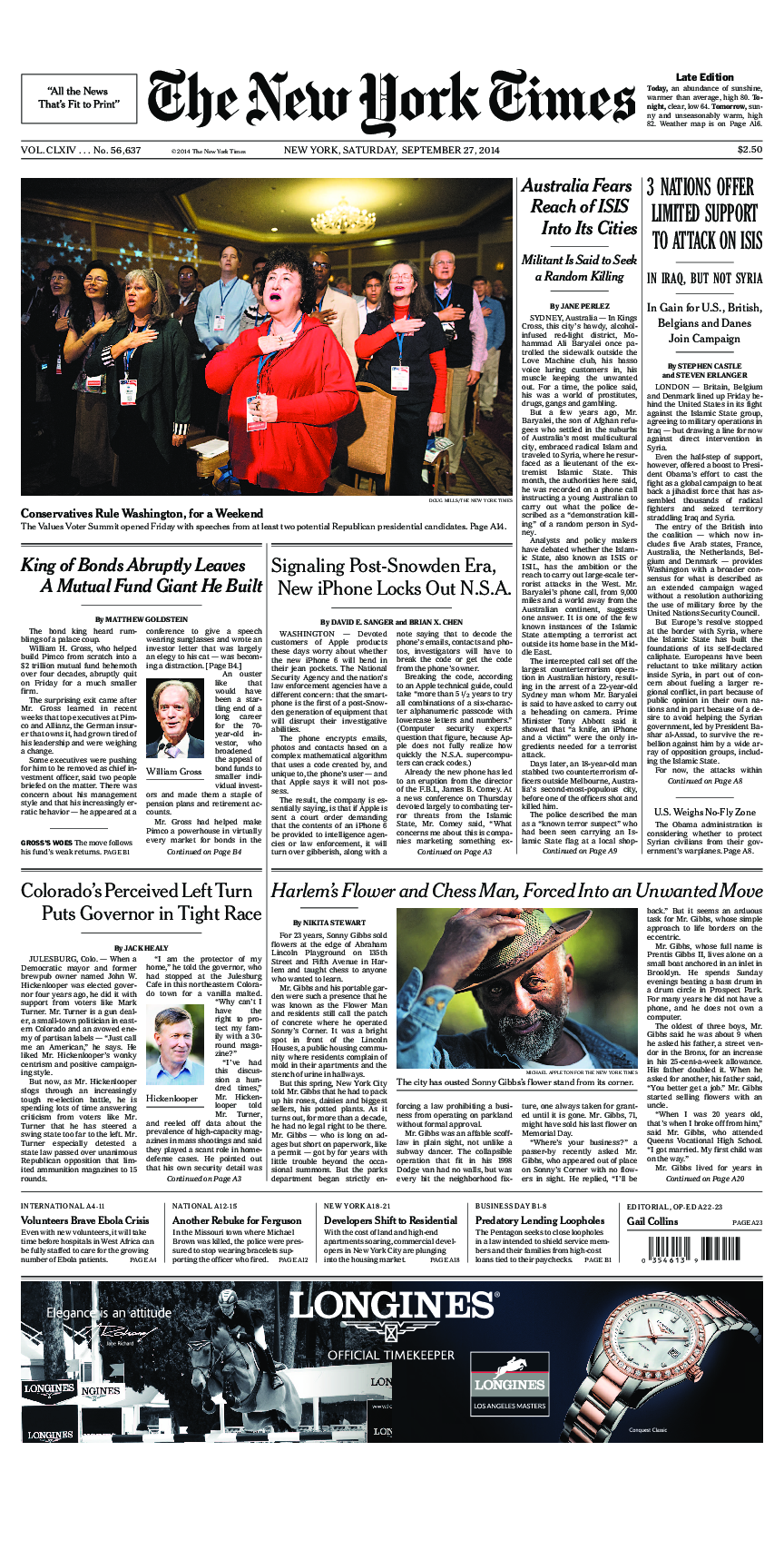 Prima-pagina-New-York-Times-del-2014-09-27