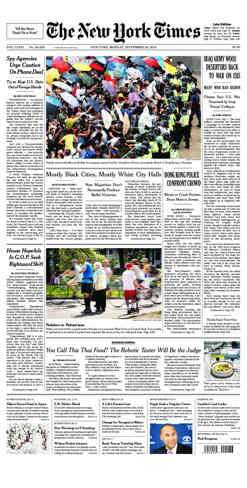 Prima-pagina-New-York-Times-del-2014-09-29