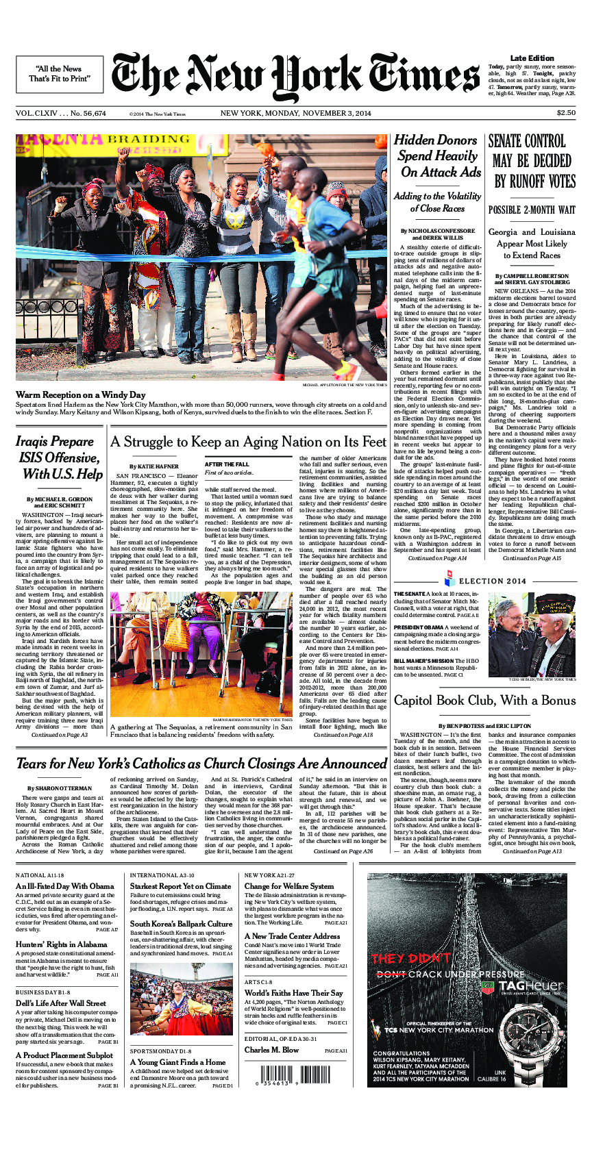 Prima-pagina-New-York-Times-del-2014-11-03