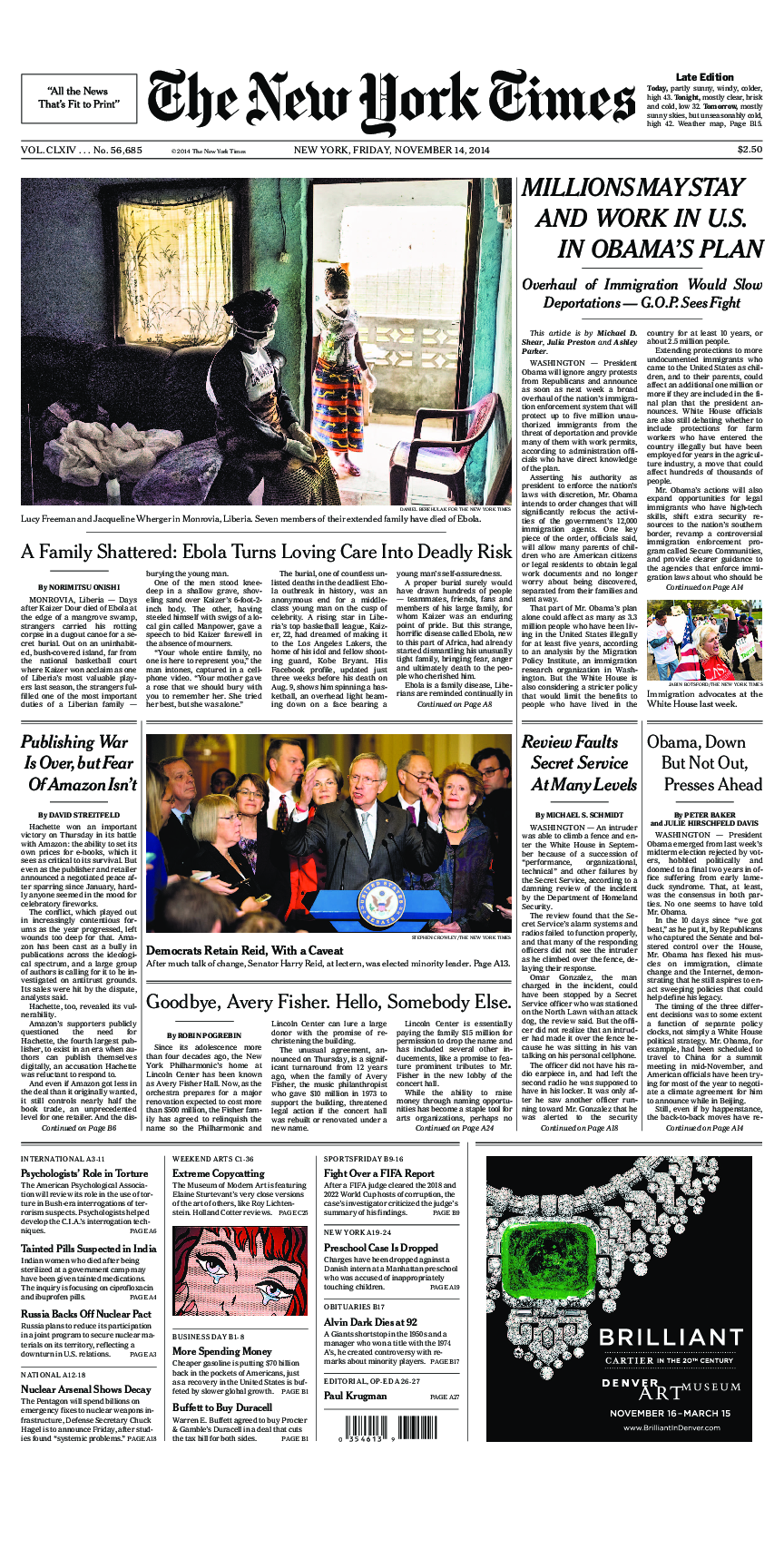 Prima-pagina-New-York-Times-del-2014-11-14