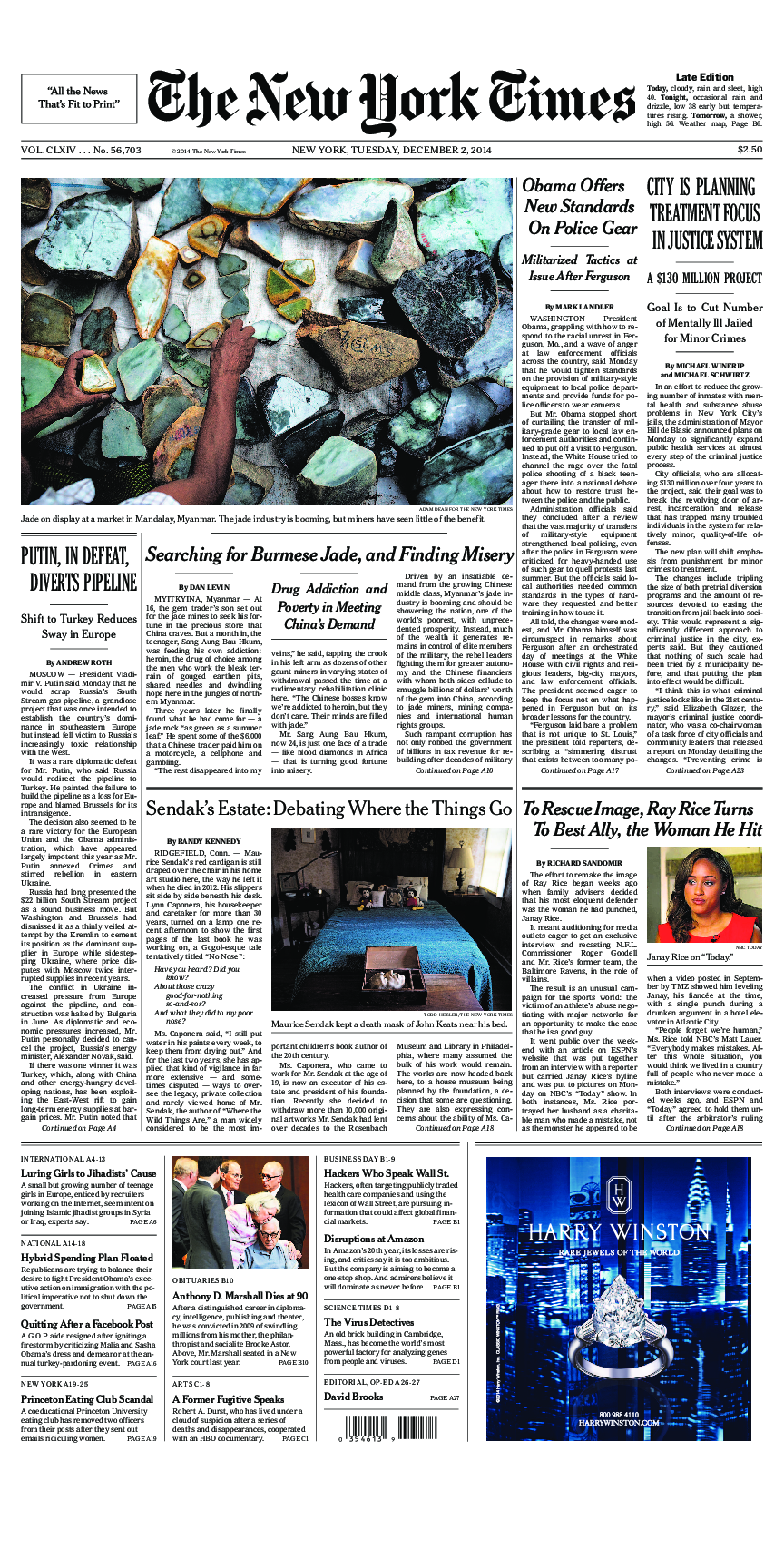 Prima-pagina-New-York-Times-del-2014-12-02