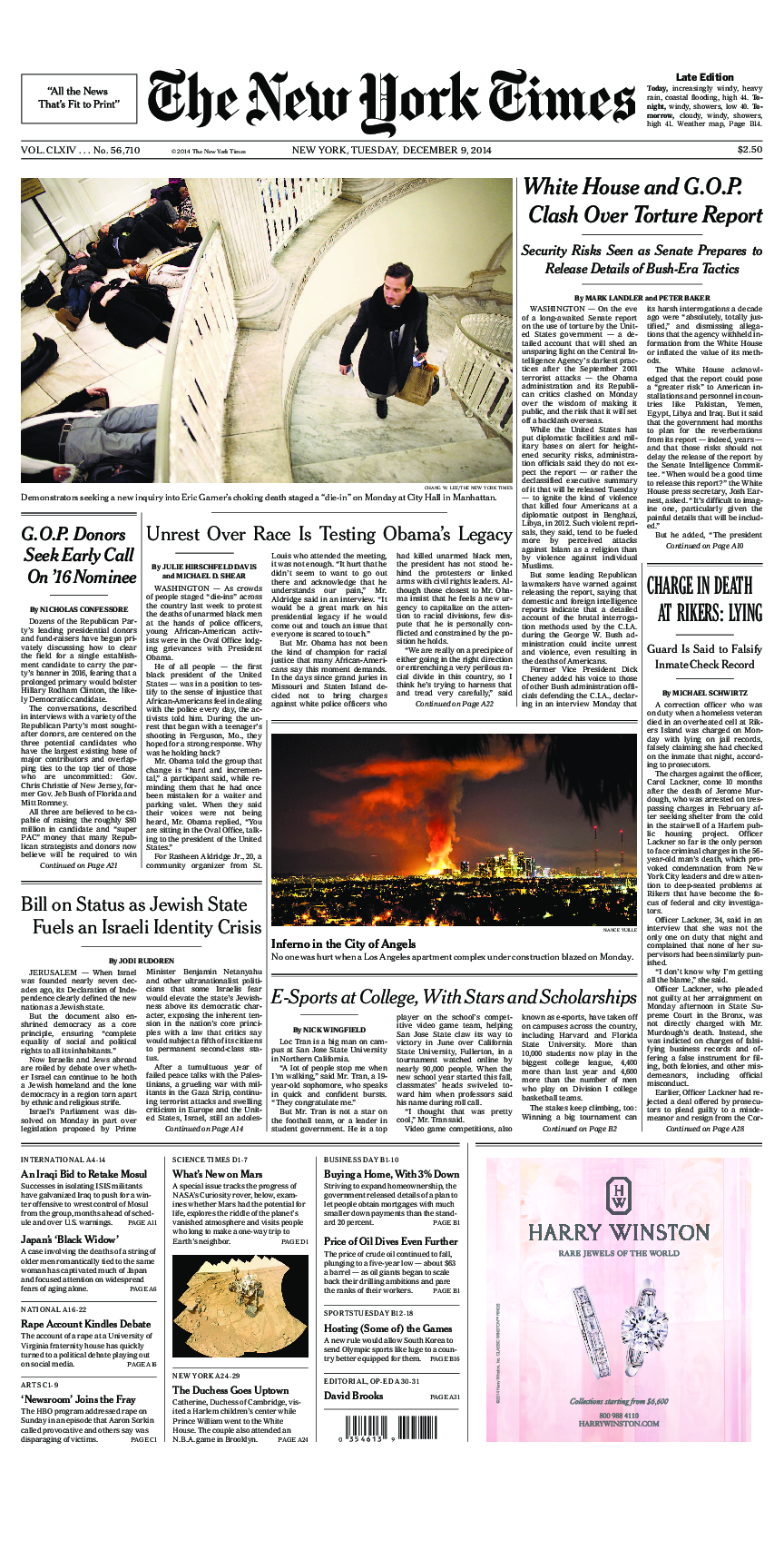 Prima-pagina-New-York-Times-del-2014-12-09