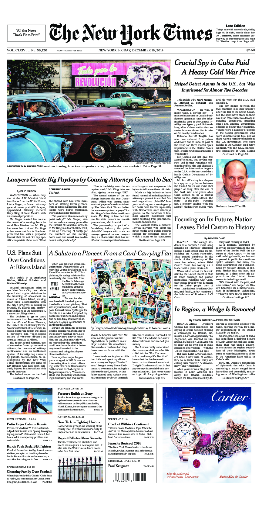 Prima-pagina-New-York-Times-del-2014-12-19