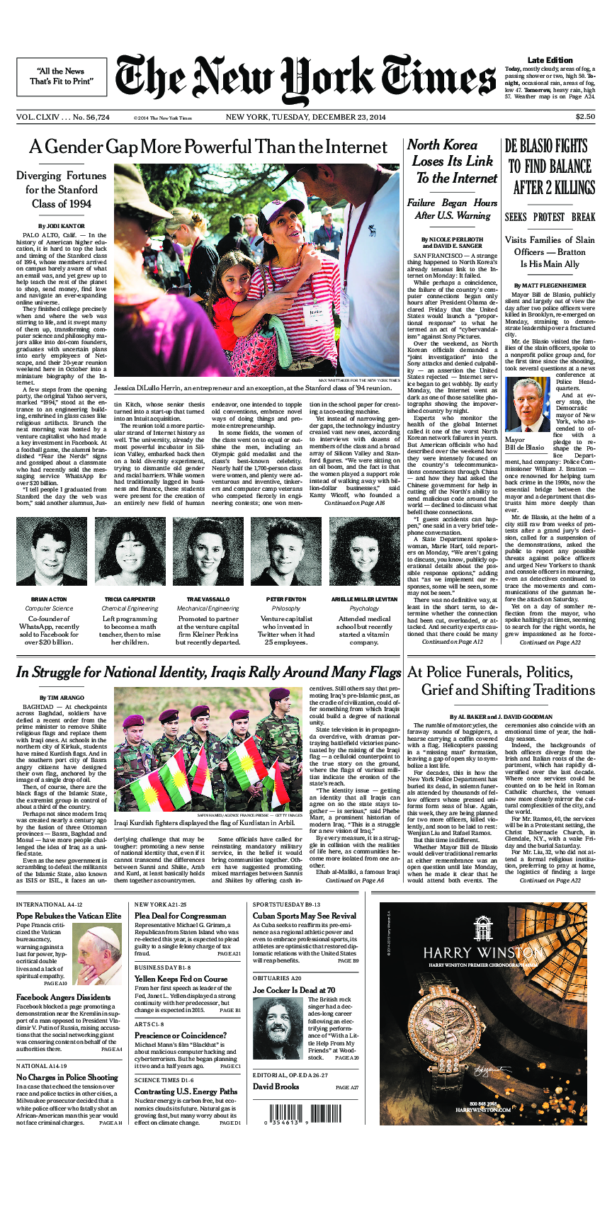 Prima-pagina-New-York-Times-del-2014-12-23