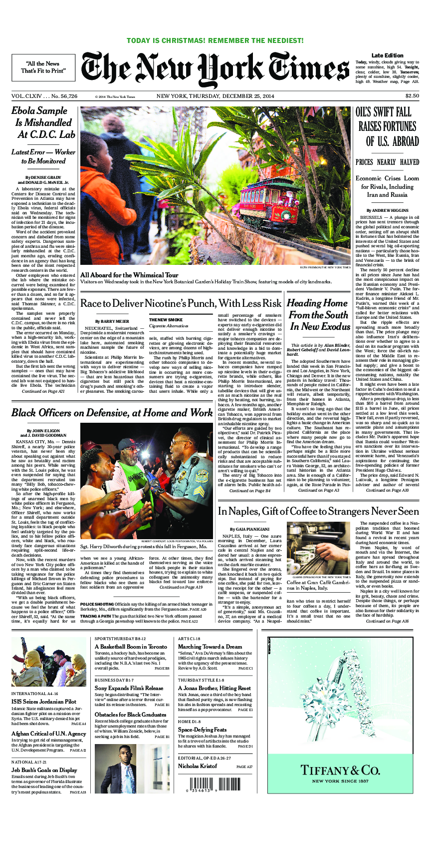 Prima-pagina-New-York-Times-del-2014-12-25