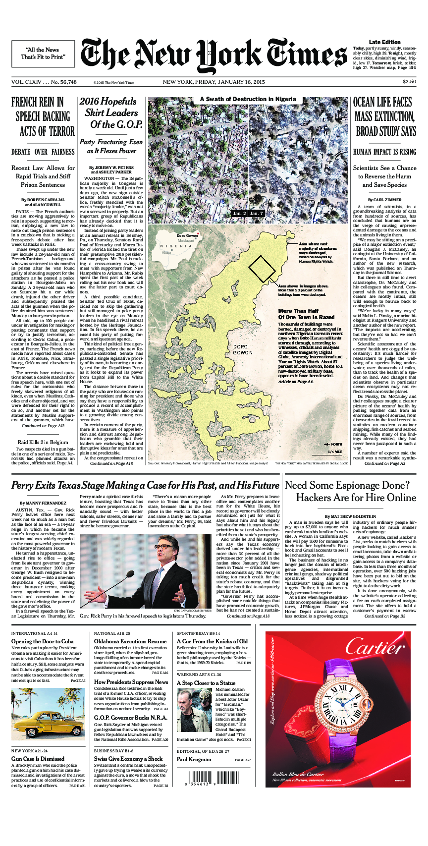 Prima-pagina-New-York-Times-del-2015-01-16