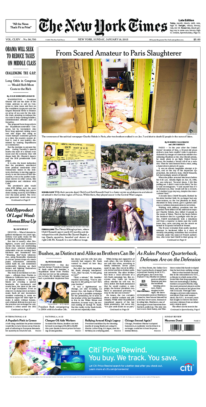 Prima-pagina-New-York-Times-del-2015-01-18