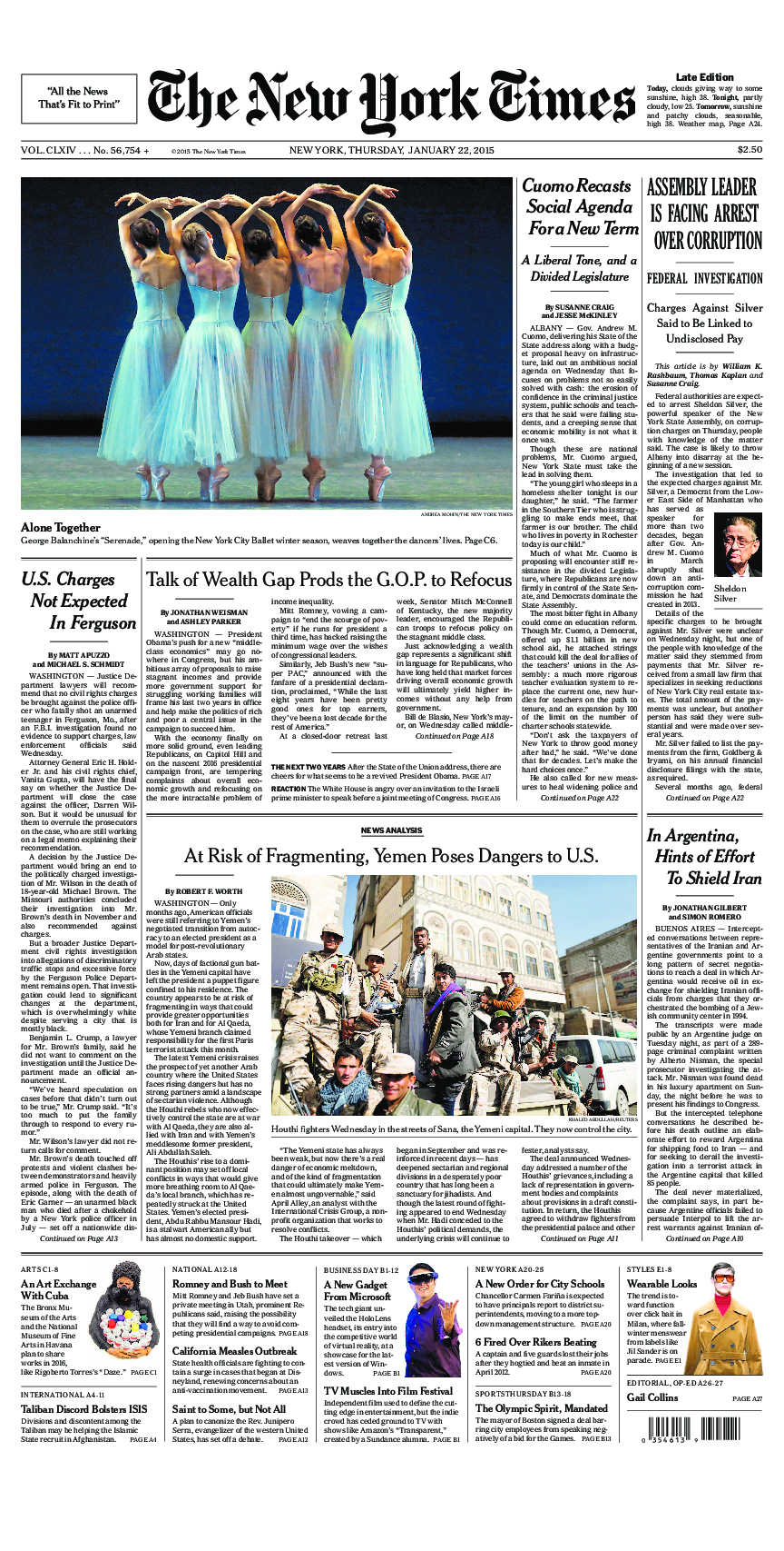 Prima-pagina-New-York-Times-del-2015-01-22