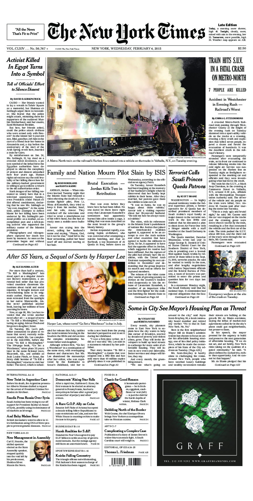 Prima-pagina-New-York-Times-del-2015-02-04