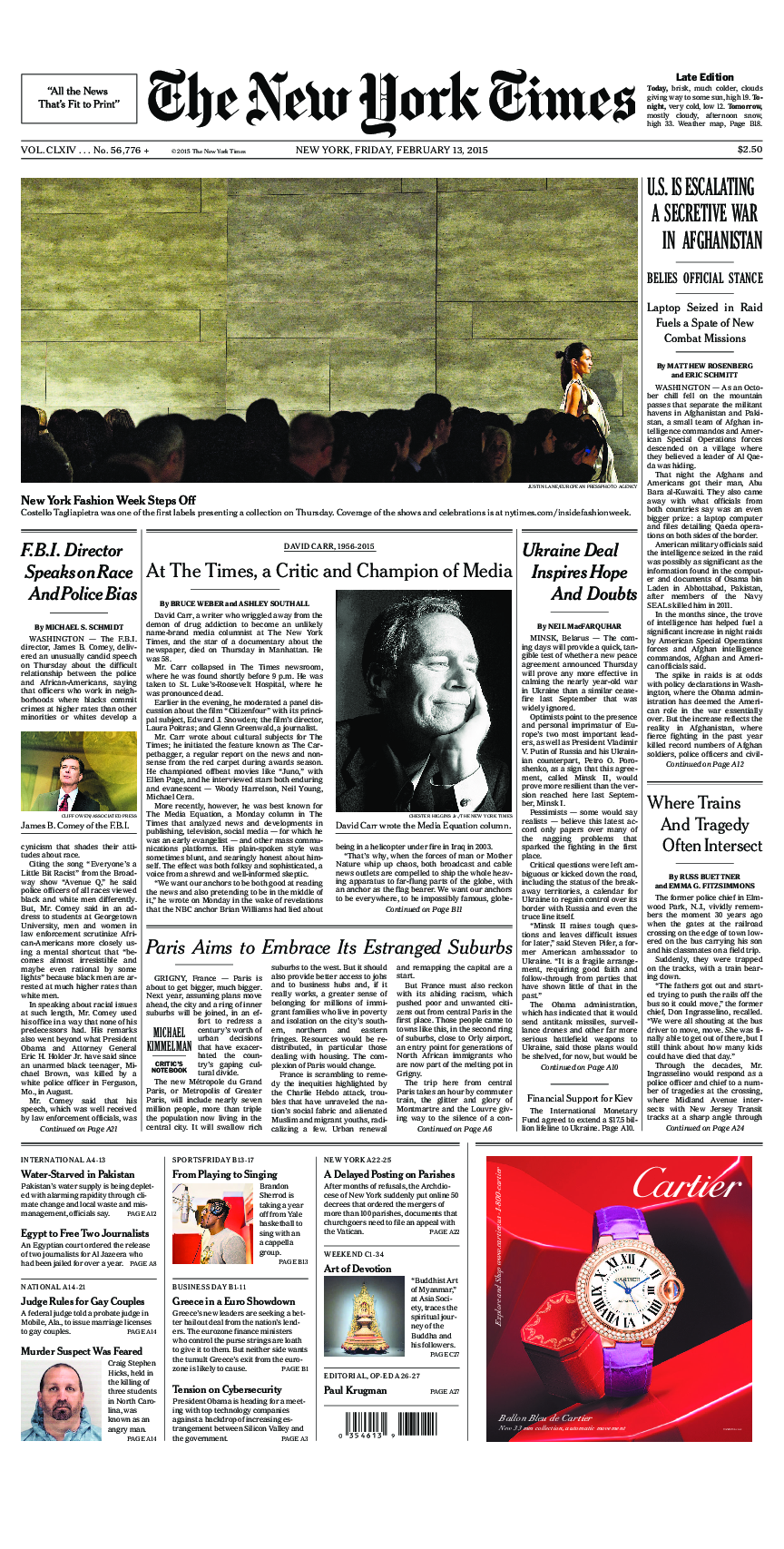 Prima-pagina-New-York-Times-del-2015-02-13