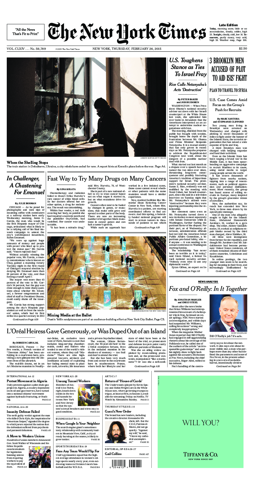 Prima-pagina-New-York-Times-del-2015-02-26