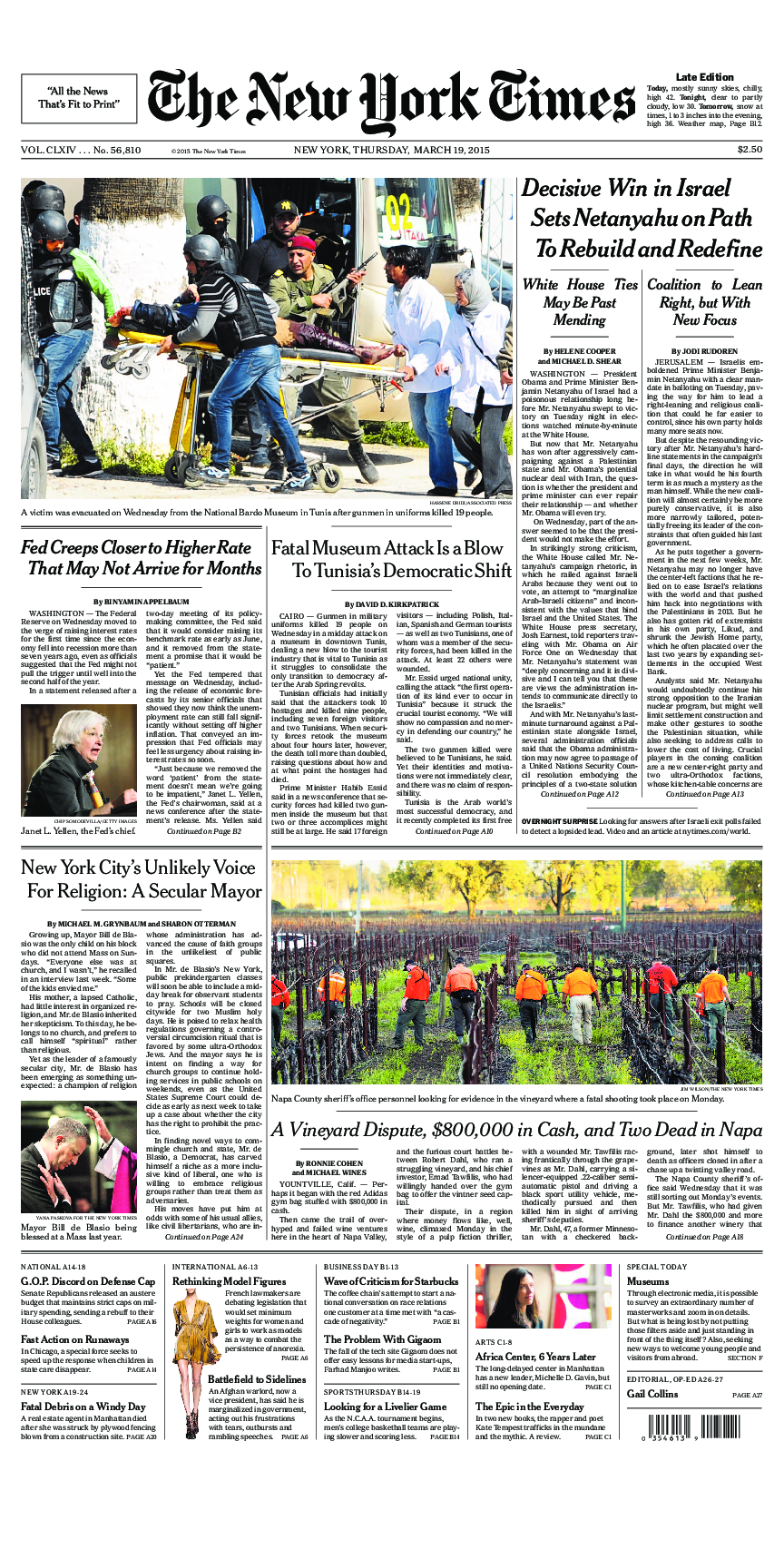 Prima-pagina-New-York-Times-del-2015-03-19