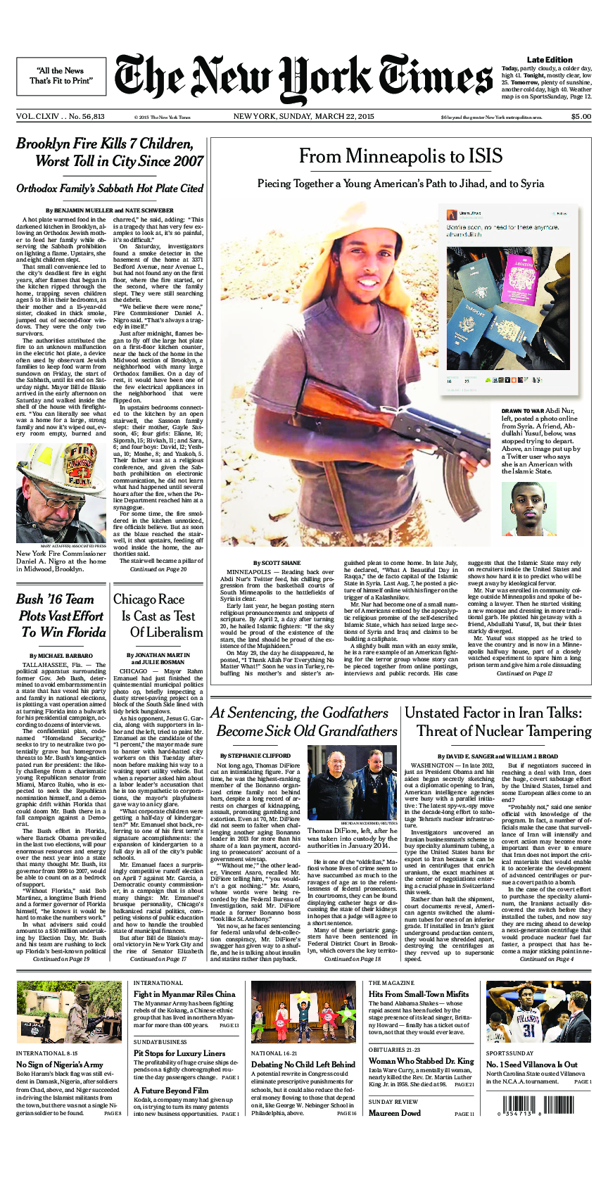 Prima-pagina-New-York-Times-del-2015-03-22